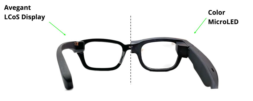 Comparison of Avegant LCoS versus JBD microLED in AR glasses